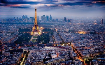 Tour Eiffel photo la nuit Peinture à l'huile